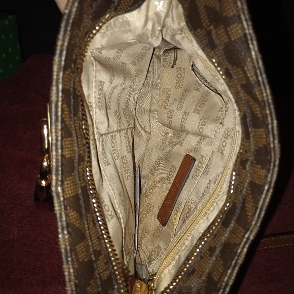 NWT Michael Kors Hamilton brown signature Traveler Messenger Bag - Picture 6 of 12